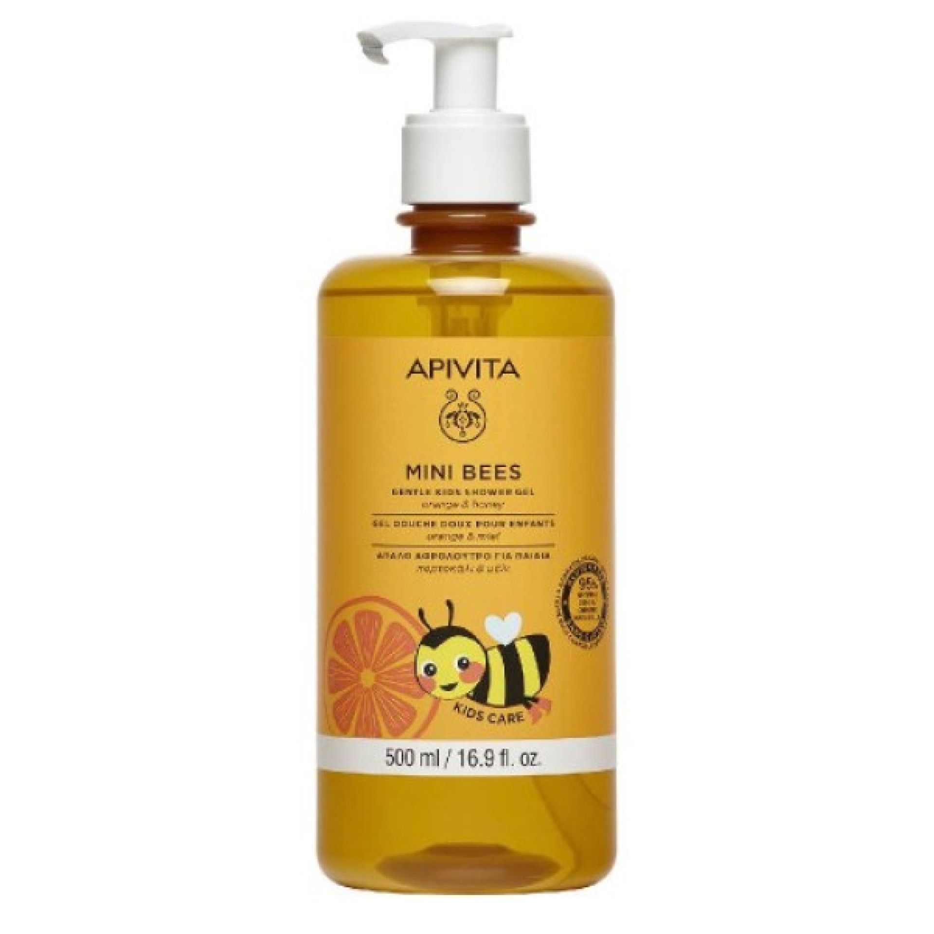 Apivita Gentle Kids gel de banho laranja e mel