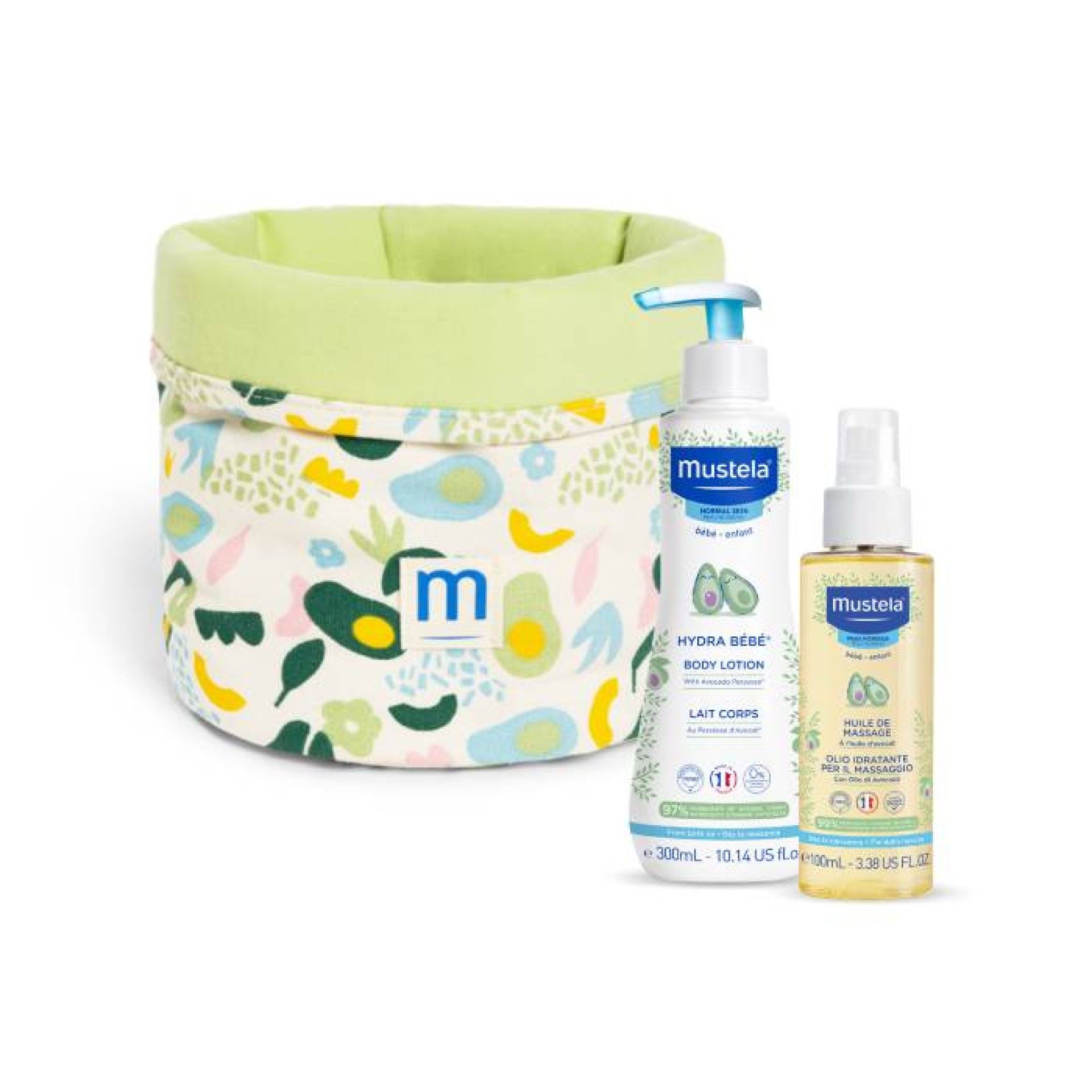 Mustela Bebe Kit Cesta + Leite Hidratante + Óleo Massagem