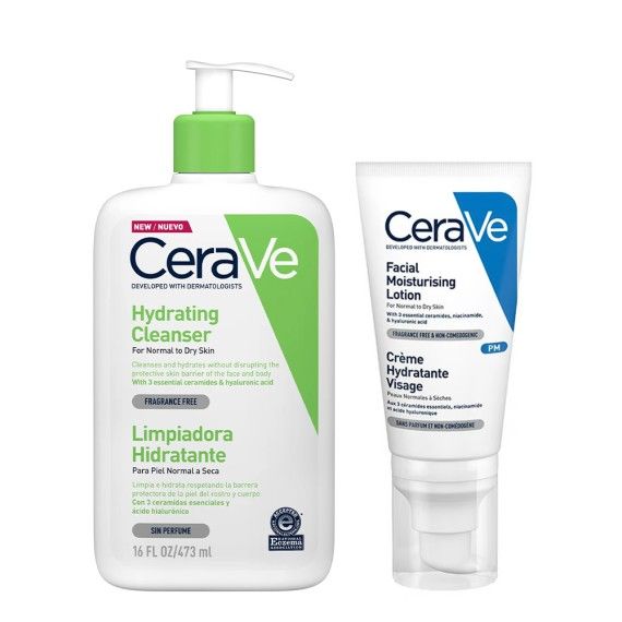 Cerave Cleanser Hidratante de Limpeza + Loo Hidratante Facial