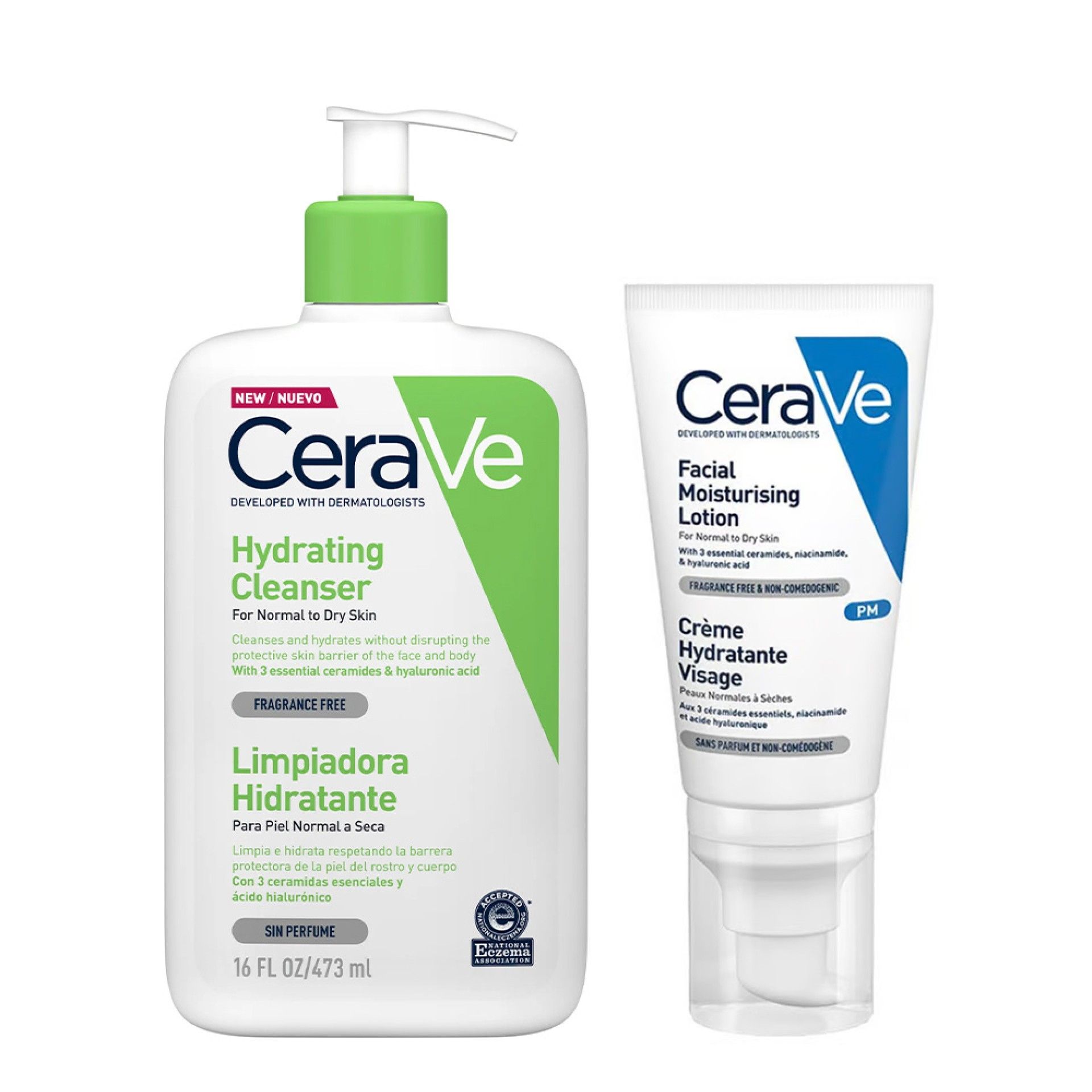 Cerave Cleanser Hidratante de Limpeza + Loção Hidratante Facial