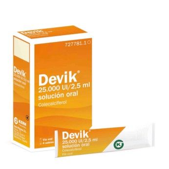 Devik 25000 U.I./2.5ml 4 saquetas