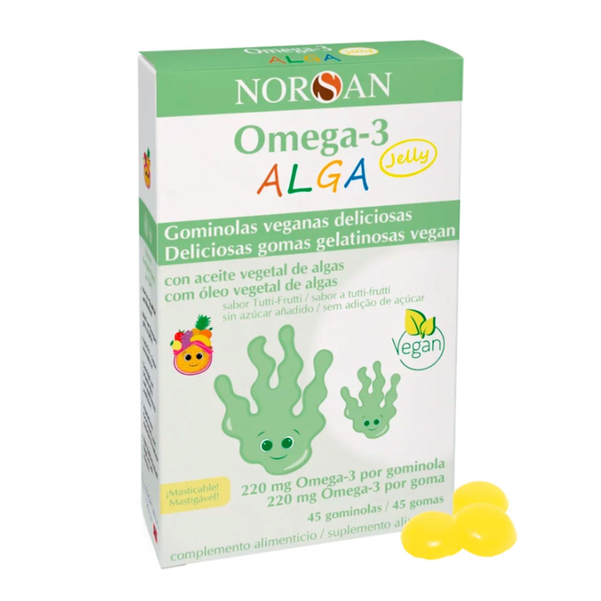 Norsan Omega-3 ALGA Jelly 45 gomas