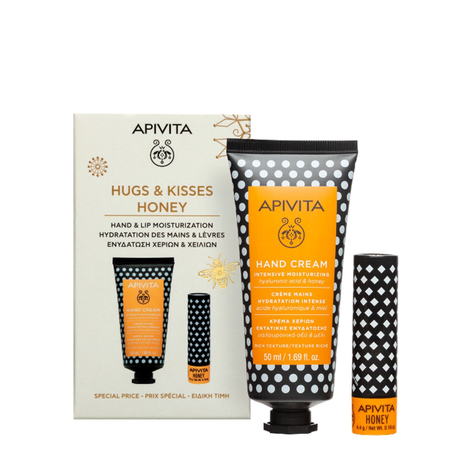 Apivita Coffret Natal Creme Mãos & Stick Labial Mel
