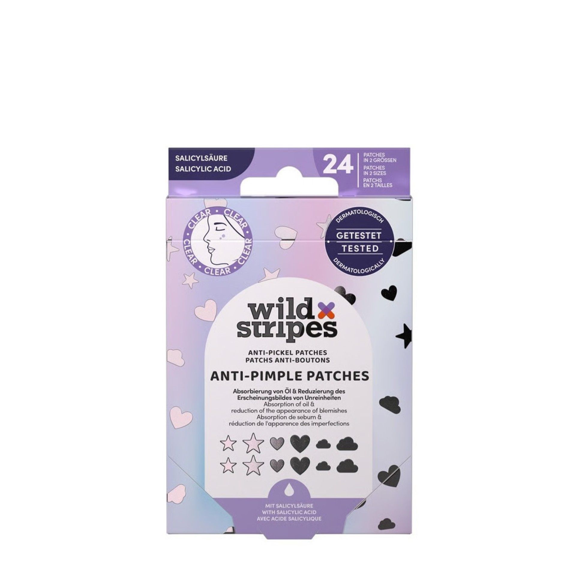 Wild Stripes Pimple Patches Holo Clear