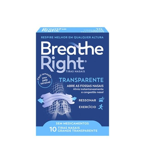 Breathe Right Tiras Nasais Transparentes