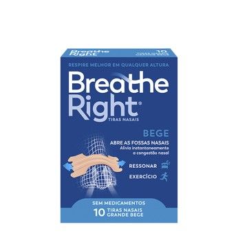 Breathe Right Tiras Nasais Grandes Bege