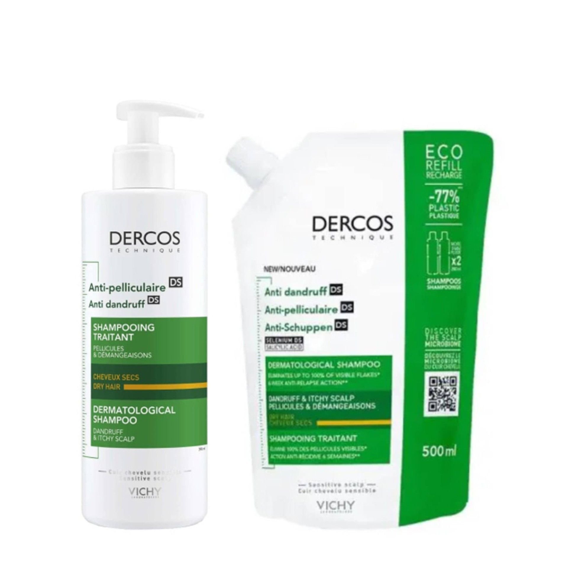 Dercos Anticaspa Seca Champô + Recarga
