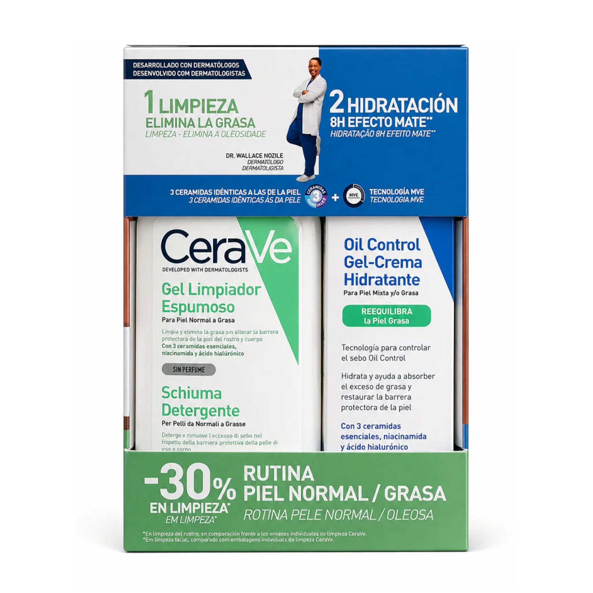 CeraVe Pack Rotina Pele Normal a Oleosa